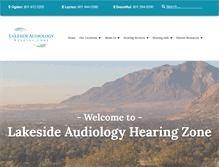Tablet Screenshot of lakesideaudiology.com